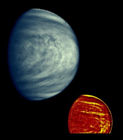 Venus as Viewed Through Violet and Near Infrared Filters