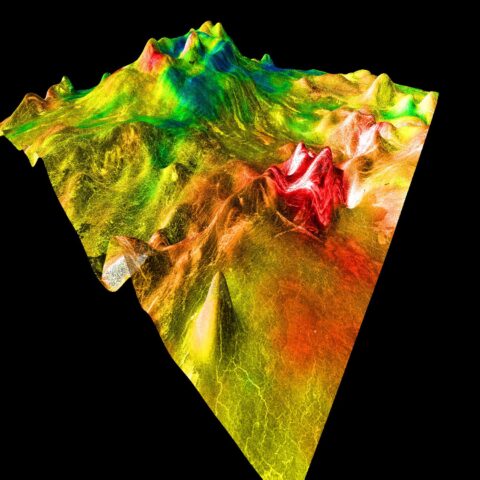 Magellan's Perspective View of Ovda Regio, 15° N, 77° E