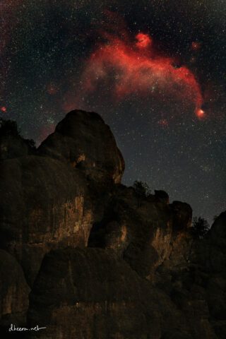 Seagull Nebula over Pinnacles' Peak