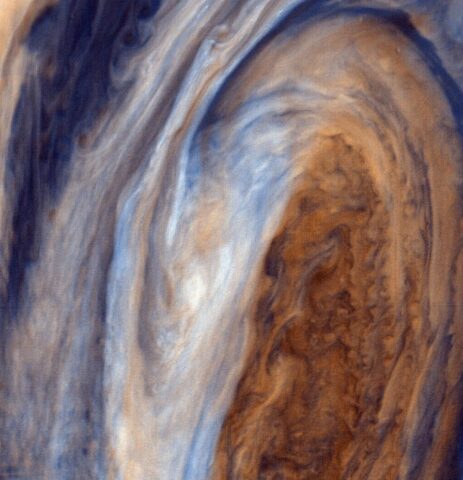 Exaggerated Color View of the Great Red Spot