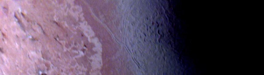 Triton - False Color of 'Cantaloupe' Terrain