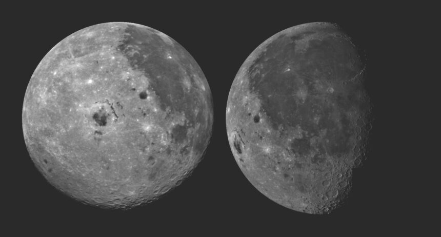 Moon - 2 Views of Orientale Basin