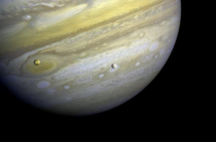 Jupiter with Satellites Io and Europa