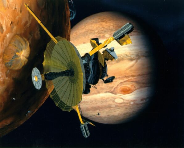 Galileo Over Io (Artist's Concept)