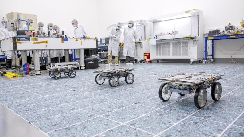 NASA's CADRE Rovers Take First Autonomous Drive