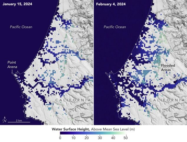 California Coastal Flooding Captured in SWOT Data