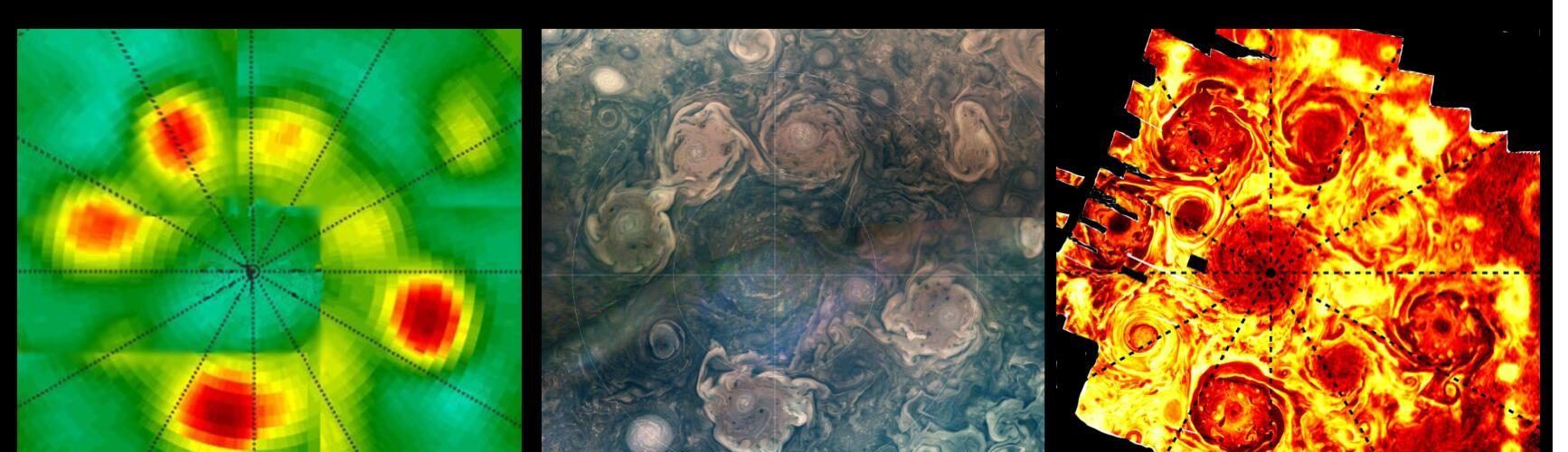 NASA's Juno Catches 3 Waves of Jupiter's Polar Cyclones
