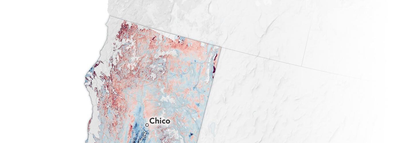 Map of California Subsidence and Uplift