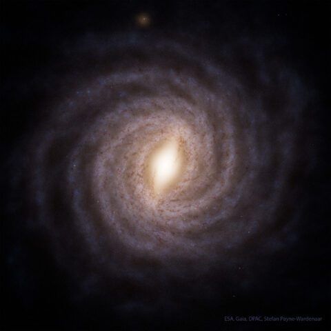 Gaia Reconstructs a Top View of our Galaxy