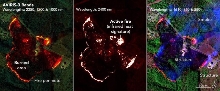 AVIRIS-3 Sensor Captures Data on Wildfire Near Perdido, Alabama