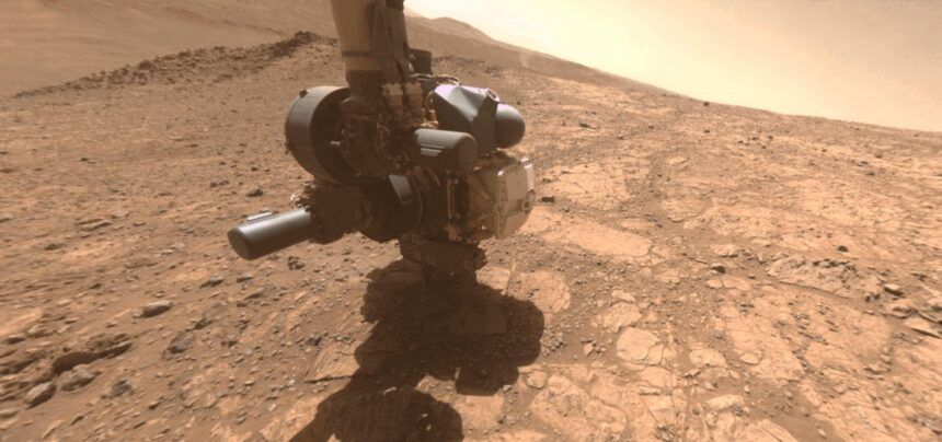 Dust Devil Whirls by Perseverance Coring Operation