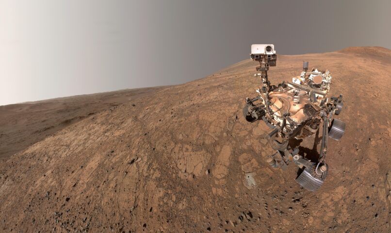 Dust Devil Photobombs Perseverance's Selfie