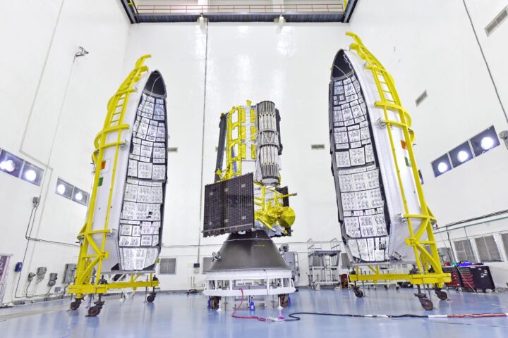 NISAR Encapsulated in Payload Fairing at ISRO Launch Site